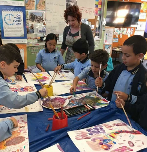 School visit in Sydney.